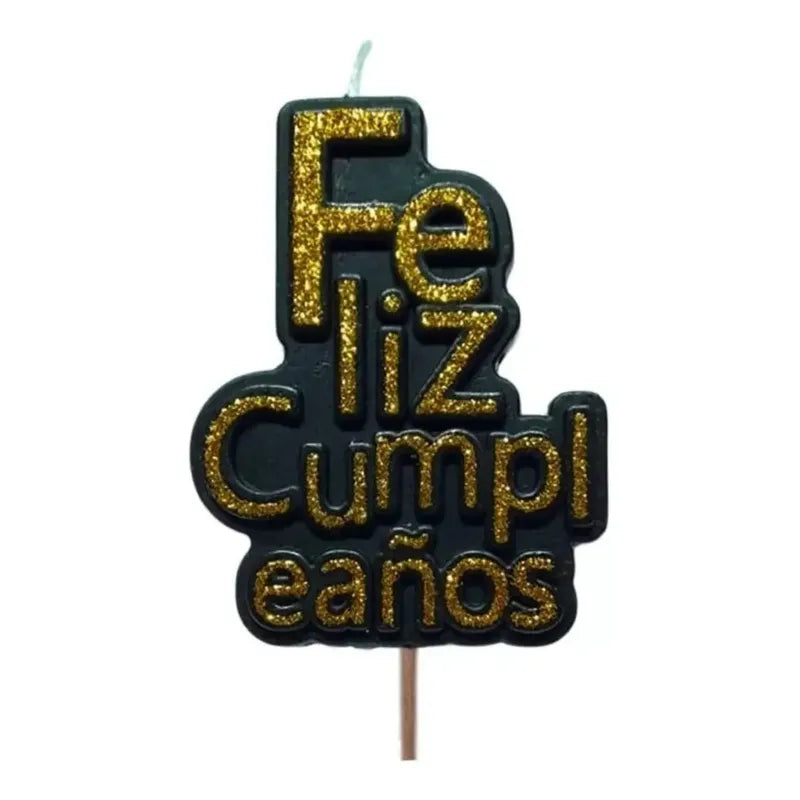 Vela De Feliz Cumpleaños Negra