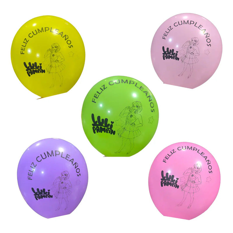 Set 12 Globos Latex Luli Pampin Surtido