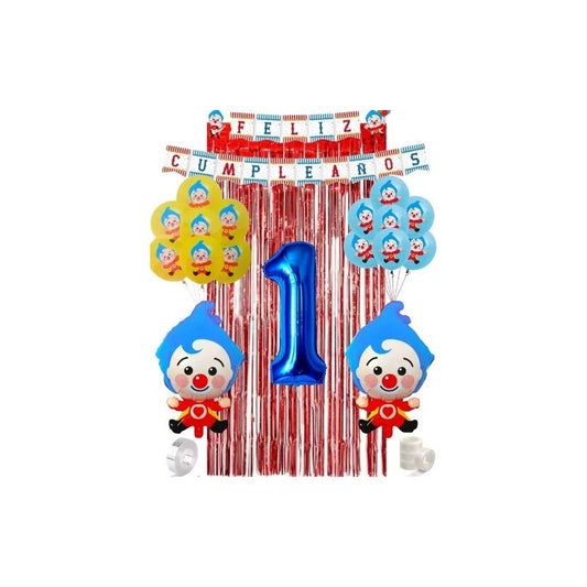 Decoración Cumpleaños Plim Plim 54 Piezas