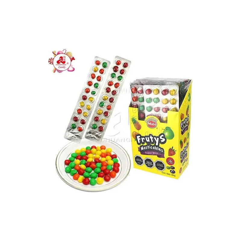 Masticable Mabu Caramelos Masticables Frutales Con Caramelos 16 g 20 u Pack X 24