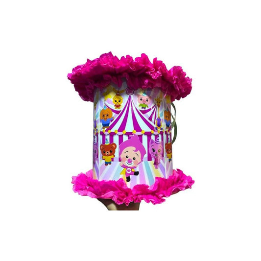 Piñata Cumpleaños Payaso Plim Plim Rosada