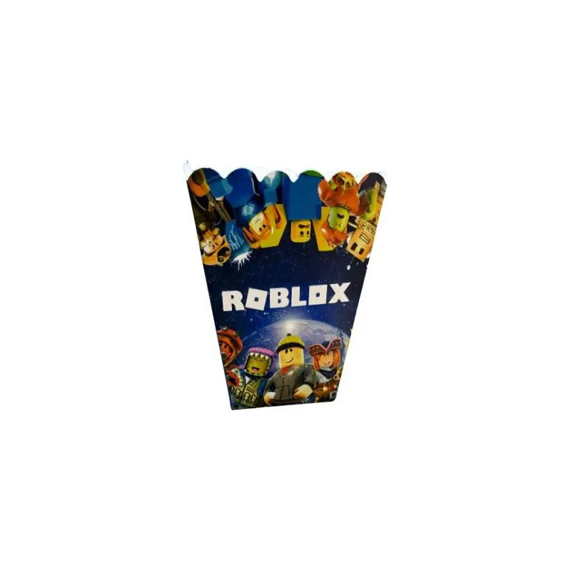 Pack 6 Cajas De Cabritas Pop Corn Roblox Cotillón Azul