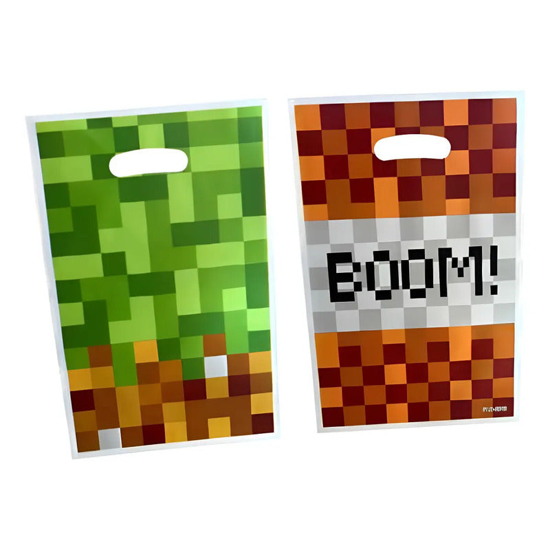 Bolsas De Dulces Minecraft (10 Unidades ) Verde Liso