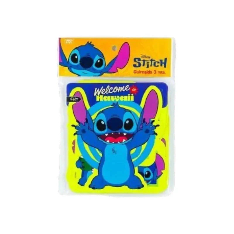 Guirnalda Stitch Disney 3 Metros Para Cumpleaños Amarillo