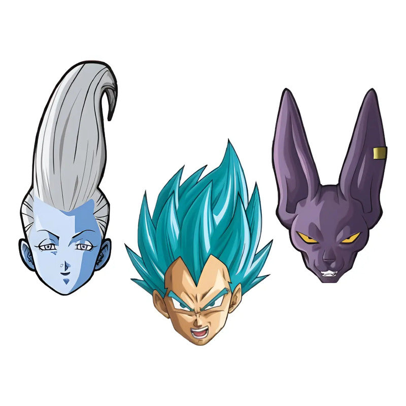 Pack 6 Máscaras Dragon Ball Azul Calavera