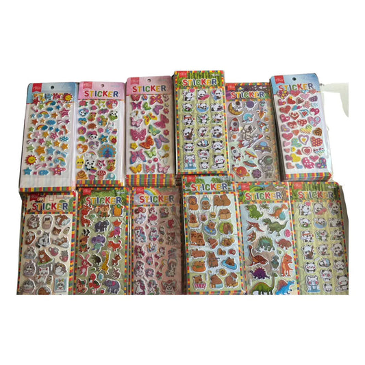 Pack 12 Laminas Stickers Infantiles Sorpresas Cumpleaños