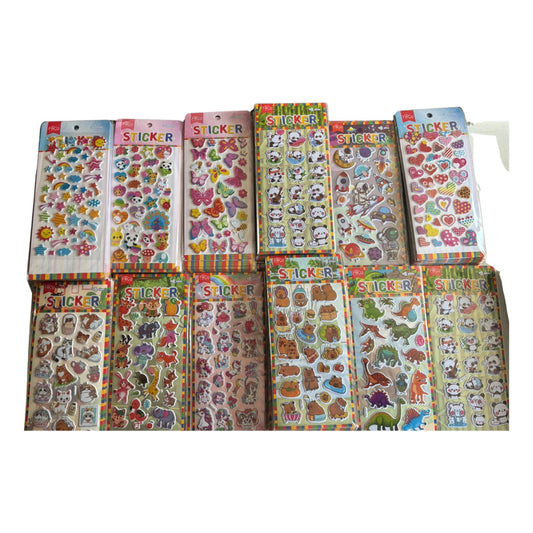 Pack 12 Laminas Stickers Infantiles Sorpresas Cumpleaños