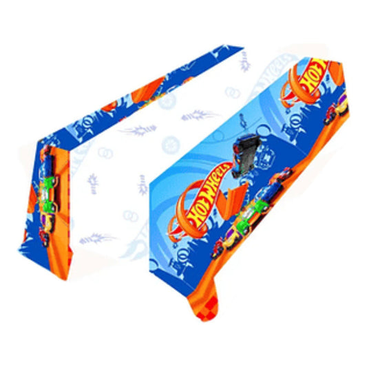 Mantel Cumpleaños Hot Wheels 108x180 Cm Azul Hot Wheels