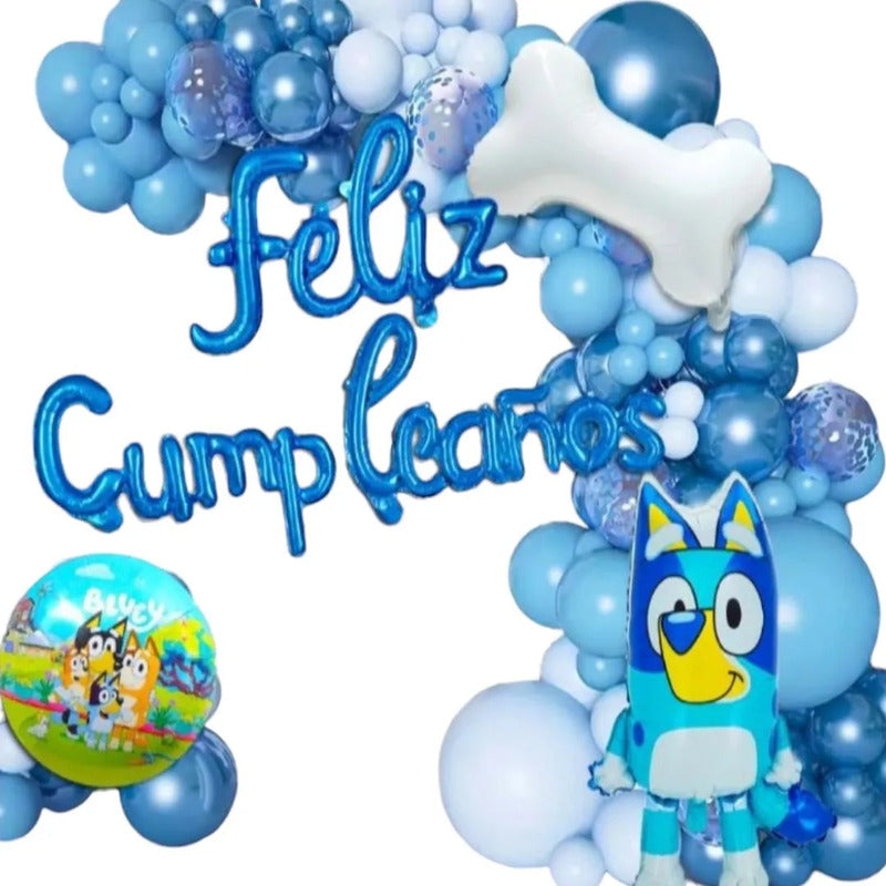 Kit Globos Bluey Arco Decoración Cumpleaños Fiesta Infantil