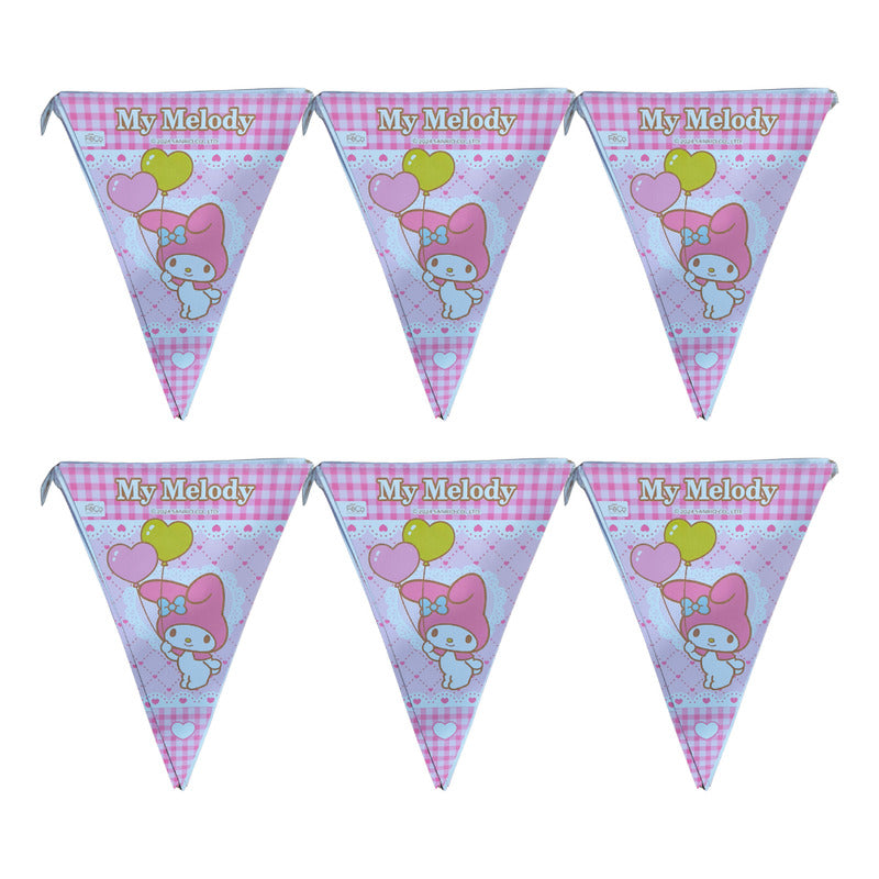 Cotillón Cumpleaños My Melody Banderín Decorativo