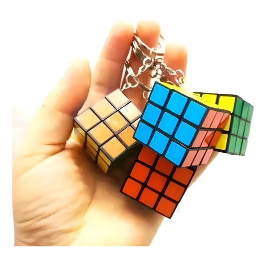 12 Llaveros Cubo Rubix Sopresa Cumpleaños Color De La Estructura Negro