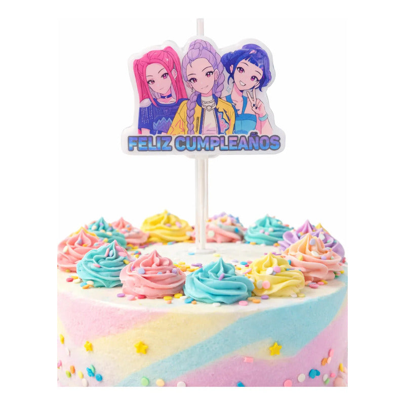 Vela De Cera Feliz Cumpleaños Guerreras K-pop Huntrix