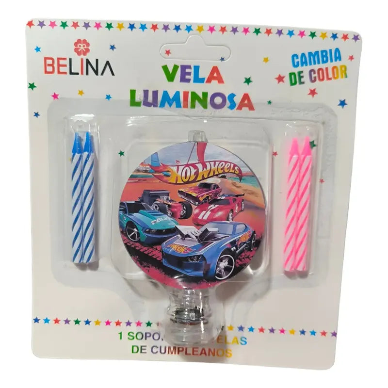 Vela De Cumpleaños Luminosa Hot Wheels