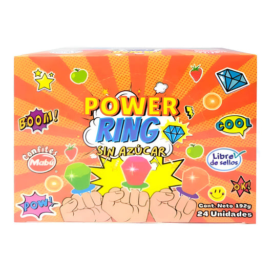 Caramelos Sin Azucar Forma Anillos Caja 24 Unidades