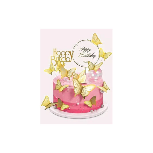 12 Unidades Decoración De Mariposas 3d Colores