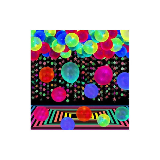 Pack 50 Globos Fluor - Neon Fiestas Surtido