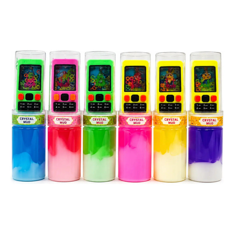 X 6 Juguete Celular Juego De Agua Con Slime Crystal Mud