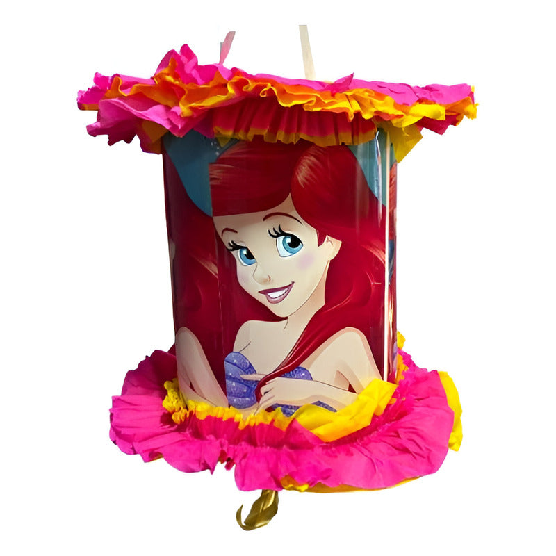 Piñata Cumpleaños Sirenita Ariel 53 Cm Cotillón Rosa Ariel