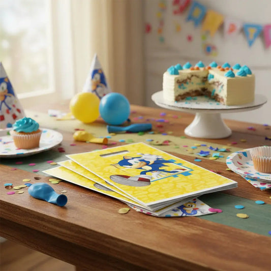 Pack 6 Bolsas De Dulces Sonic Para Cumpleaños