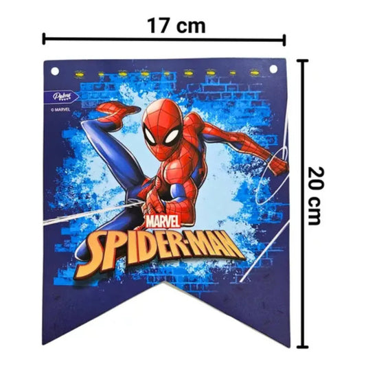 Cumpleaños Spiderman Guirnalda Decorativa Rojo Y Azul Spiderman