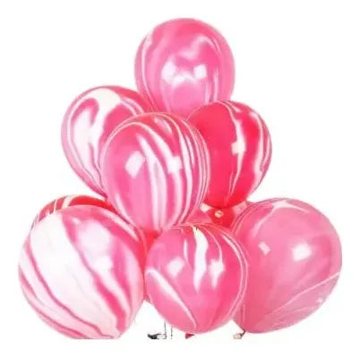 Pack 12 Globos Látex De Cumpleaños Retro Manchas Colores