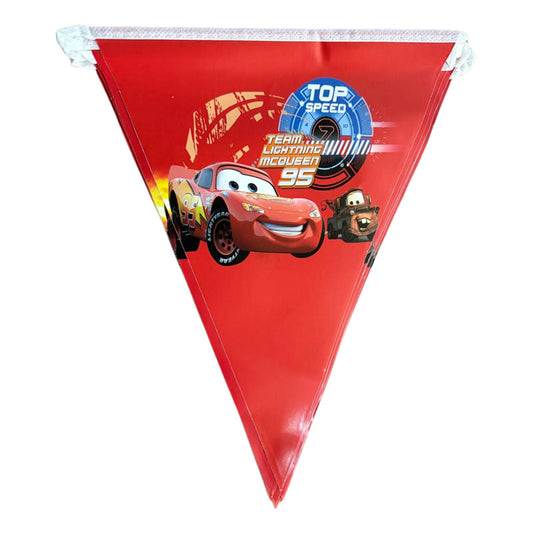 Banderín Colgante Decorativo Cumpleaños Cars Rojo