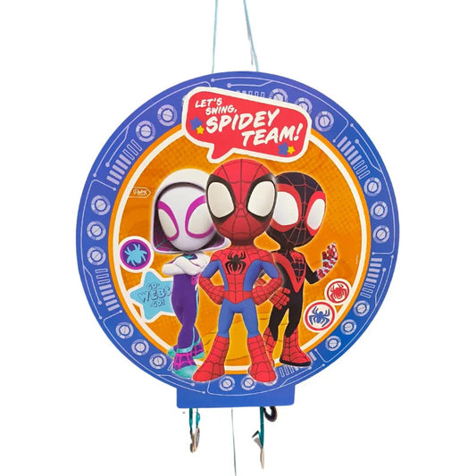 Piñata 3d Cumpleaños Spidey Y Sus Amigos Cotillón Naranja Spidey