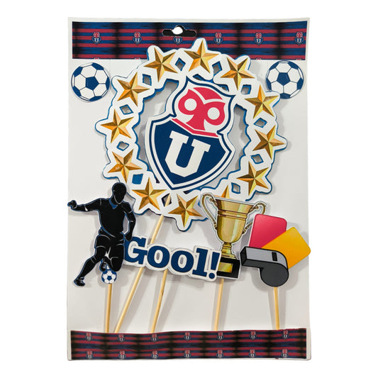 Topper Torta Cumpleaños La U De Chile (5 Unidades)