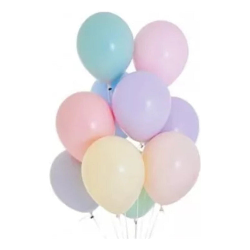 Pack 100 Globos Pasteles De Latex Para Celebraciones Surtido Pasteles