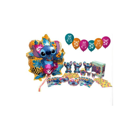Cotillón Stitch Caja Cumpleaños Full Decoración 20 Personas
