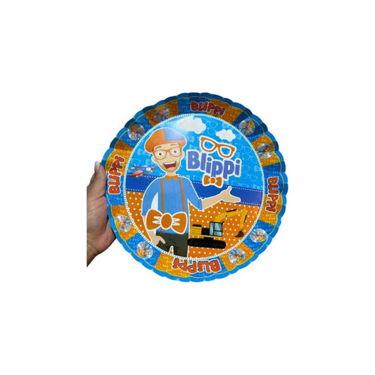 Pack 4 Bandejas Cumpleaños Blippi ( Cartón 32 Cm )