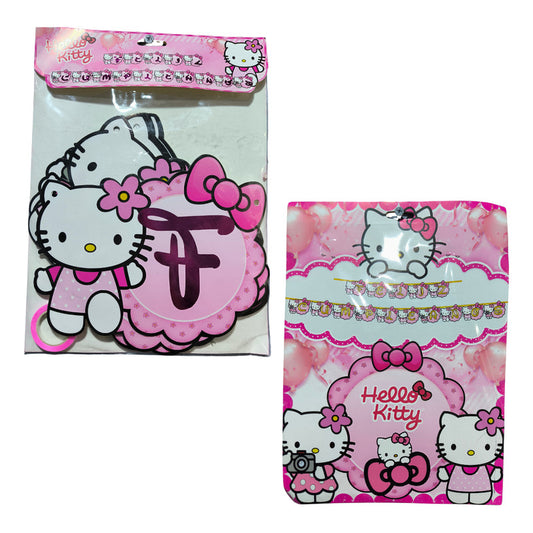 Cotillón Hello Kitty Guirnalda Feliz Cumpleaños 3d Banderin