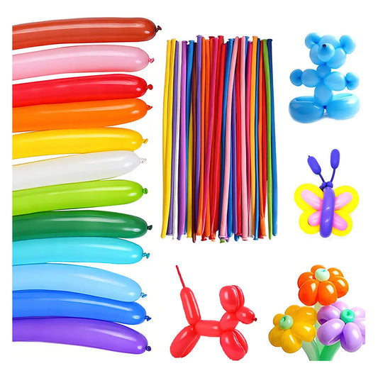 Set 50 Globos Moldeables Decoracion Fiesta Y Globoflexia Multicolores