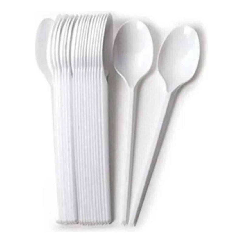 20 Cucharas Plásticas Desechables De Color Cotillón