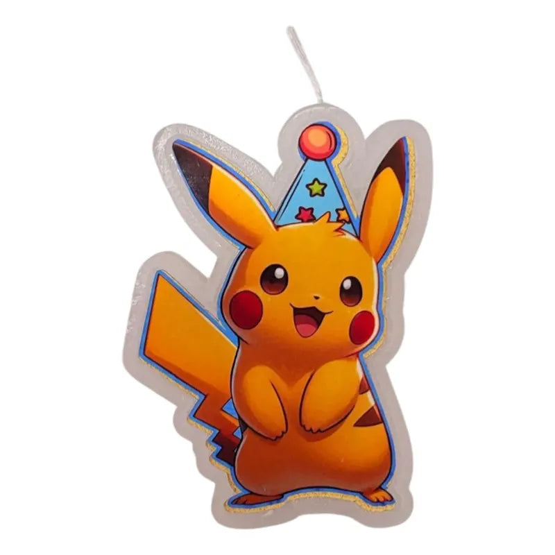 Vela Pikachu Fiesta Pokémon Para Torta De Cumpleaños