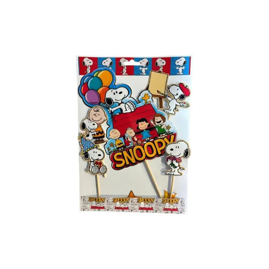 Pack 5 Topper Para Torta Cumpleaños Snoopy