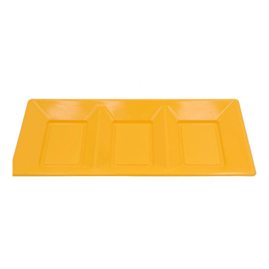 Pack 3 Bandejas Rectangular Compartida De Color 37x18 Cm