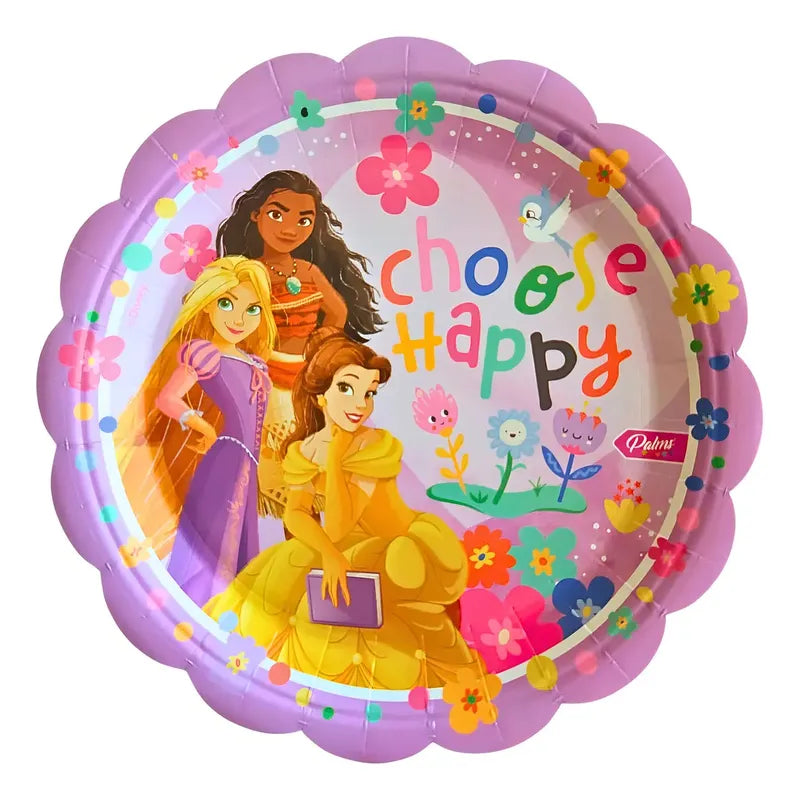 Platos Cartón 17.5cm Palms Princesas Disney 6u Multicolor Fiesta