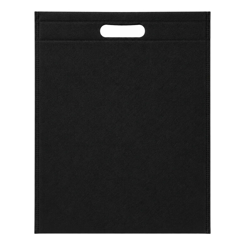 Pack 10 Bolsa Ecológica Reutilizable Tnt Con Asa 25x31 Negro