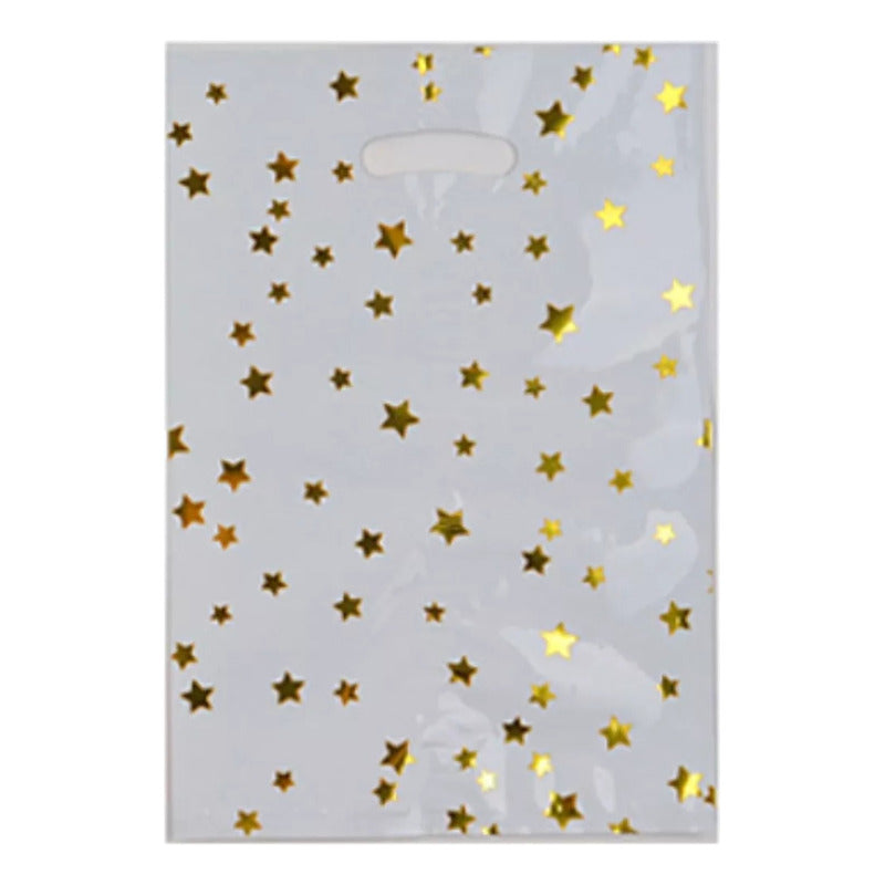 Pack 10 Bolsas Dulceras De Cumpleaños Estrella Metalizadas