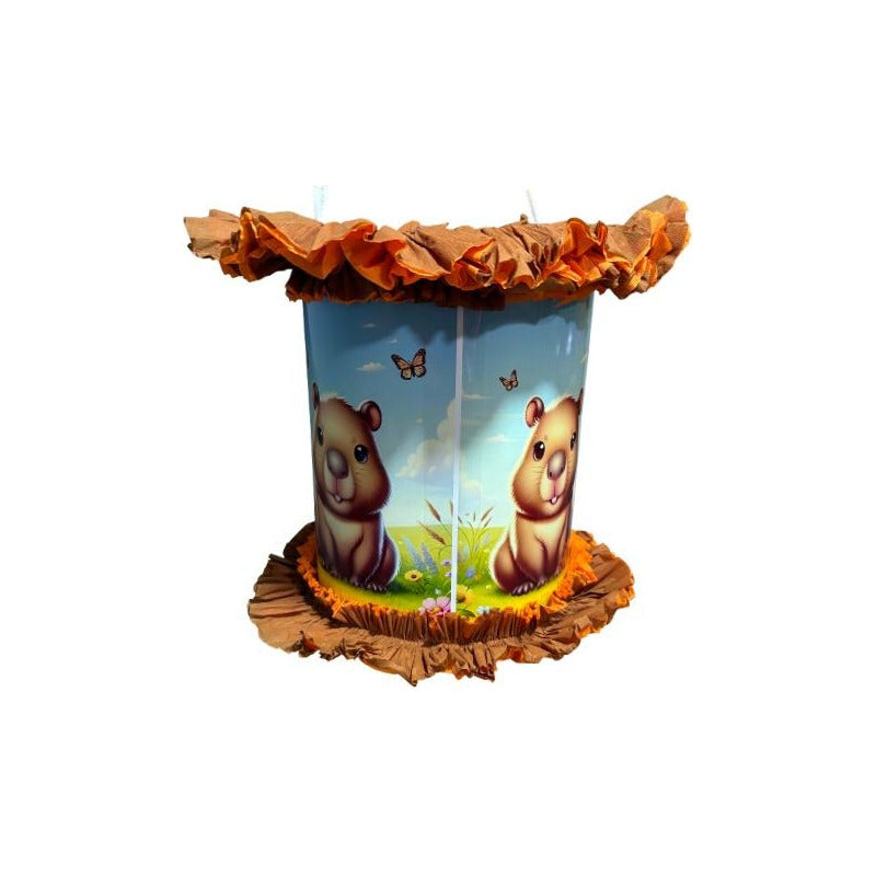 Piñata Cumpleaños Capibara Capybara 53 Cm Marrón Carpincho