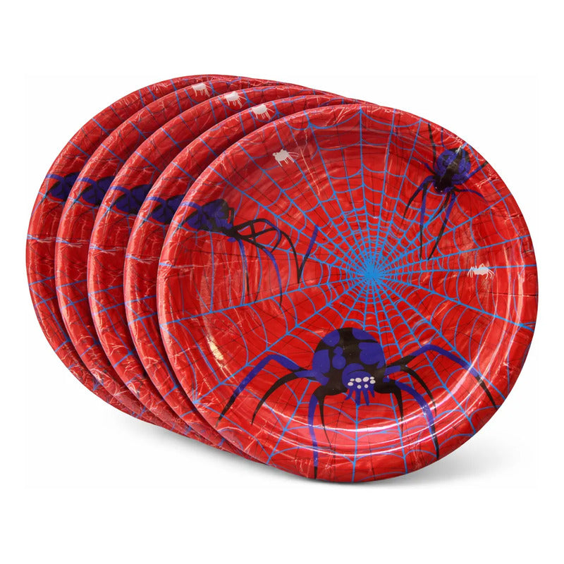 Platos Desechables Spiderman Fiesta Cumpleaños Niños Pack 6 Rojo