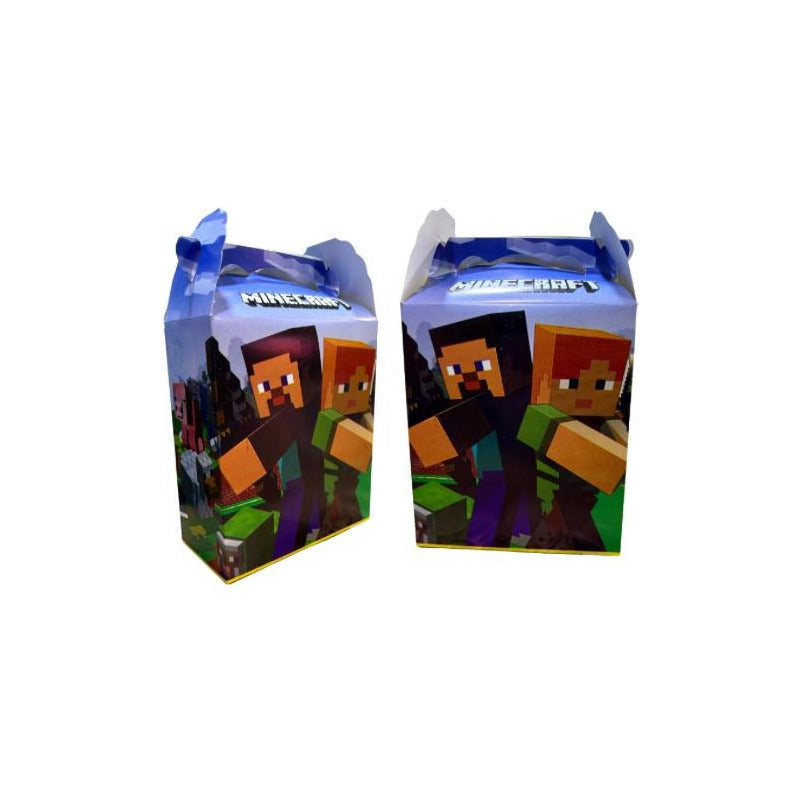 Pack 10 Cajitas De Sorpresa O Cumpleaños Minecraft