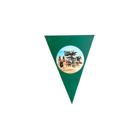 Banderín Colgante Decorativo Cumpleaños Brainrot Tralaleros Verde