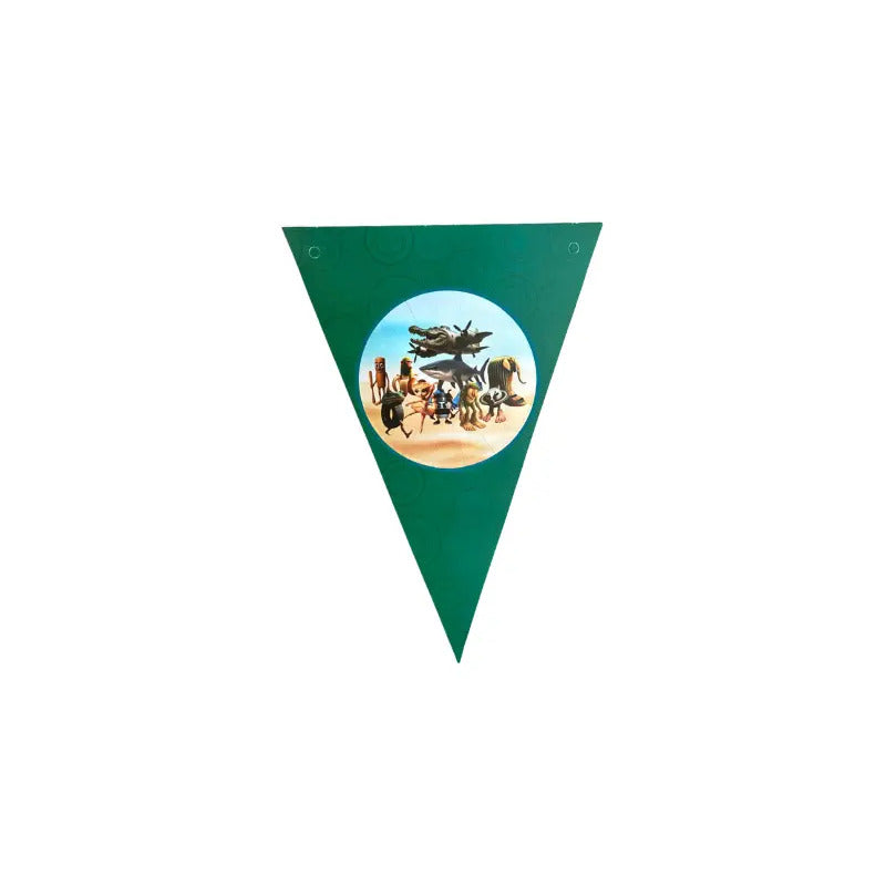Banderín Colgante Decorativo Cumpleaños Brainrot Tralaleros Verde