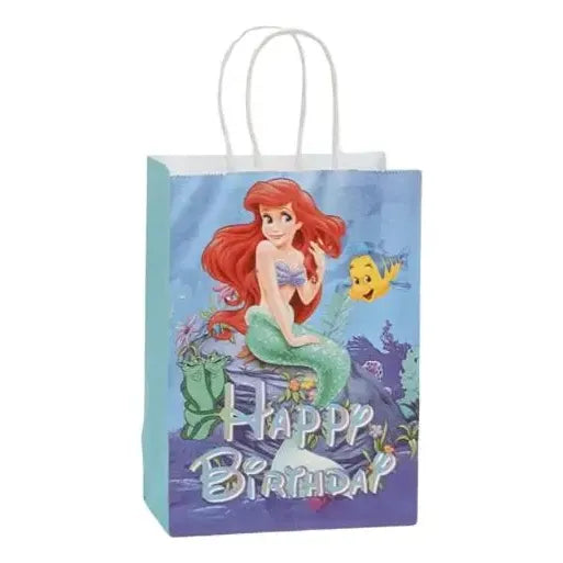 Pack 12 Bolsas De Papel Sirenita Ariel 16x21 Cm Multicolor Sirenita Ariel