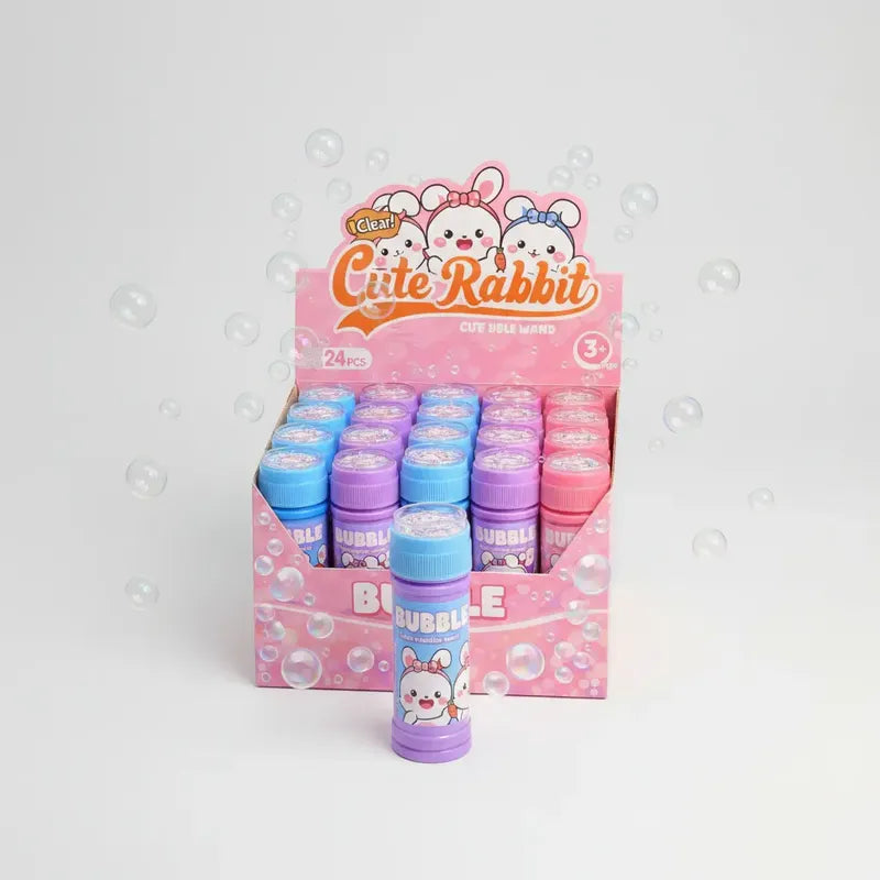 Pack 24 Burbujas Burbujeros Conejitos Laberinto Juego Niños Violeta