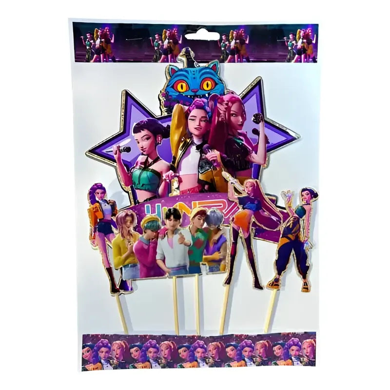 Toppers Para Torta Cumpleaños Guerreras Kpop Violeta