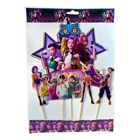 Toppers Para Torta Cumpleaños Guerreras Kpop Violeta