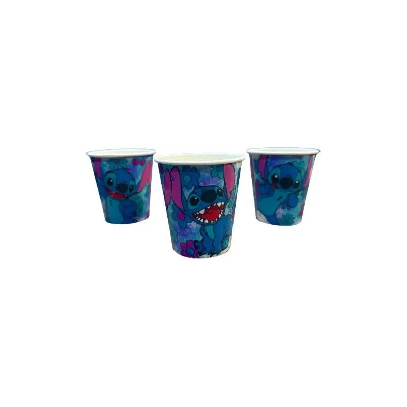 Pack 6 Vasos Descartables De Cumpleaños Lilo Y Stitch